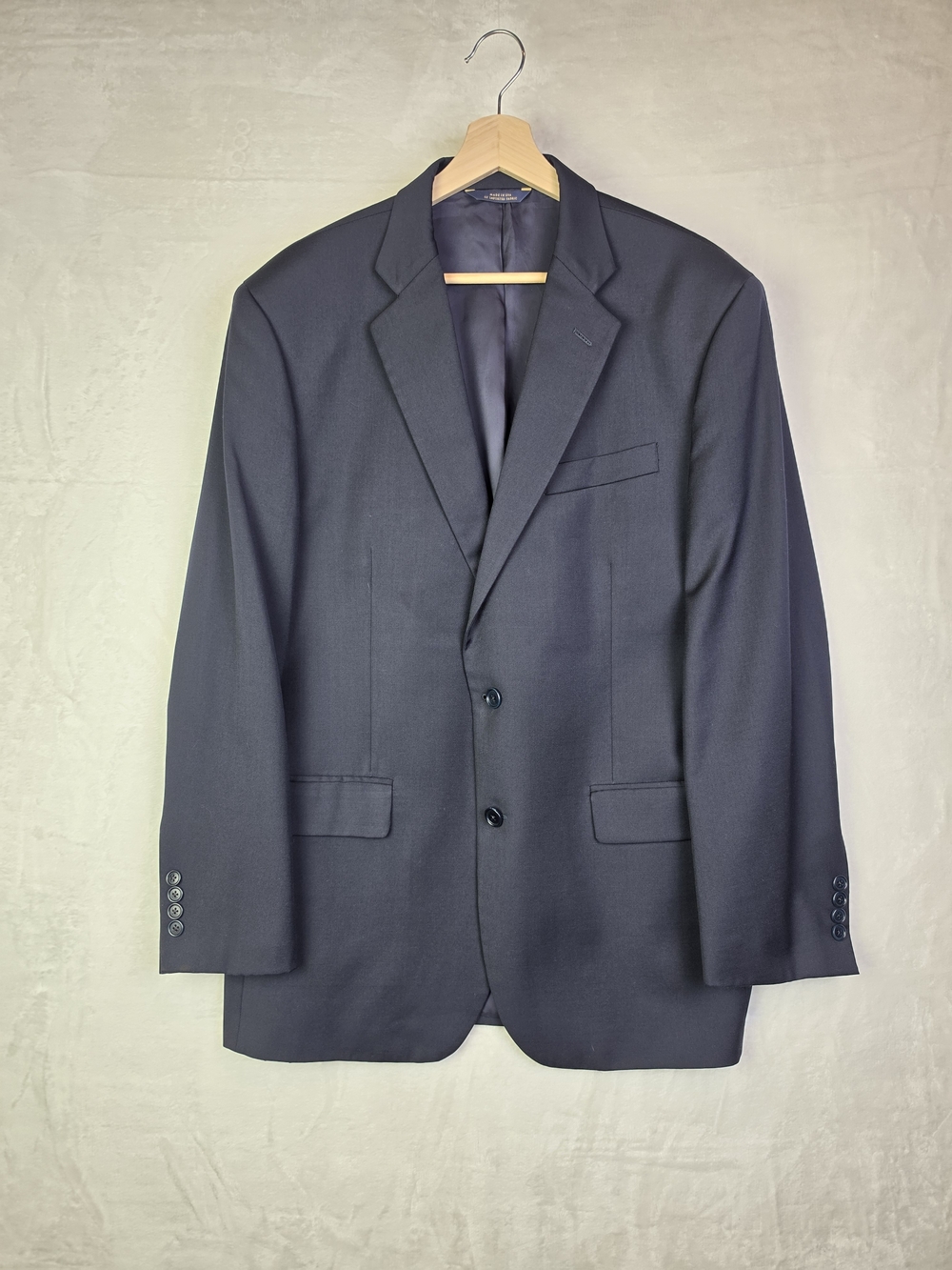 Brooks Brothers Wool Blazer Mens 42R Black Makers and Merchants 1818 Madison